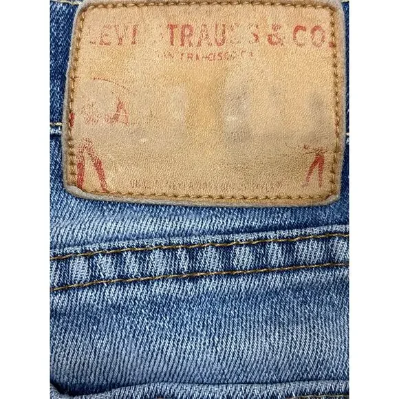 Y2K Levi’s 518 Superlow 28 M blue denim Jeans made in USA flared women’s - Picture 7 of 7